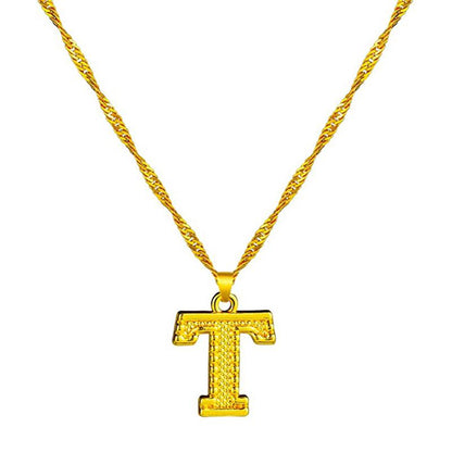 Skorter | 18K gold-plated initial letter necklace