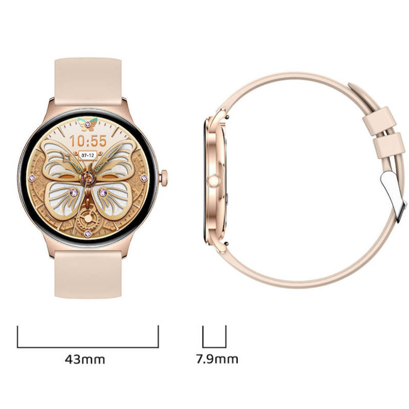 Skorter | SlimFit Ultimate Smartwatch – Ultratunn, hälsoövervakning och AMOLED-skärm