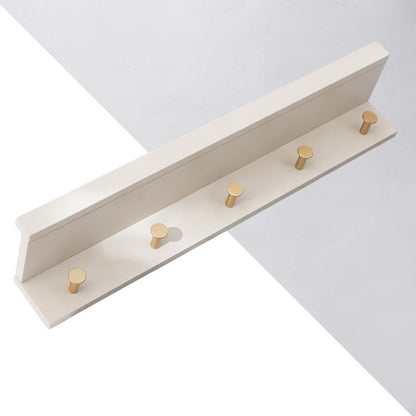 Skorter | Huxley Wall Shelf with Gold Hooks