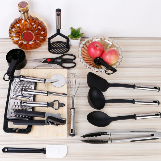 Skorter | 23-piece set: Kitchen Utensil Set Stainless Steel Nylon