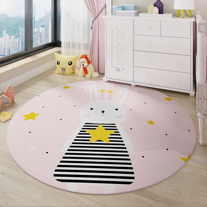 Skorter | Beautiful Children's Room Carpet Colorful Cartoon Printed Indoor Carpet Polypropylene Pet-Friendly Machine Washable Carpet