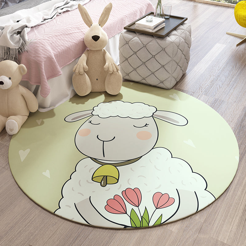 Skorter | Beautiful Children's Room Carpet Colorful Cartoon Printed Indoor Carpet Polypropylene Pet-Friendly Machine Washable Carpet