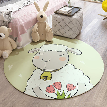 Skorter | Beautiful Children's Room Carpet Colorful Cartoon Printed Indoor Carpet Polypropylene Pet-Friendly Machine Washable Carpet