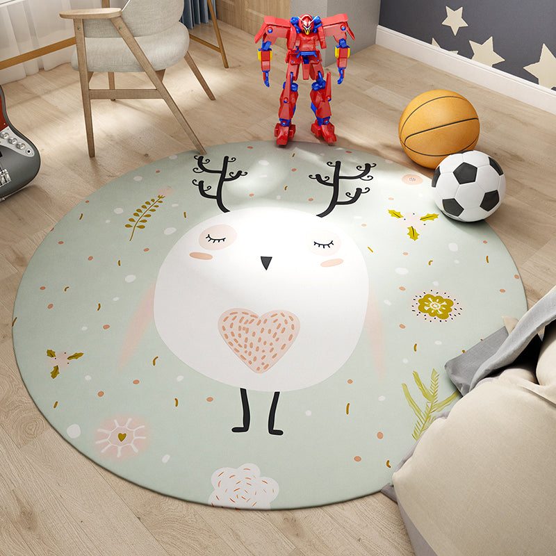 Skorter | Beautiful Children's Room Carpet Colorful Cartoon Printed Indoor Carpet Polypropylene Pet-Friendly Machine Washable Carpet
