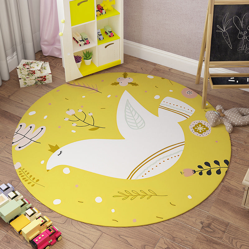 Skorter | Beautiful Children's Room Carpet Colorful Cartoon Printed Indoor Carpet Polypropylene Pet-Friendly Machine Washable Carpet