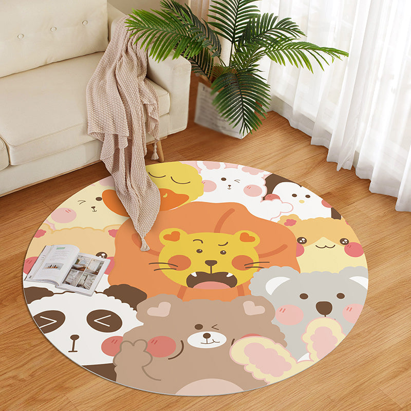 Skorter | Beautiful children's room carpet Multicolored cartoon pattern Indoor carpet PVC stain-resistant machine washable carpet