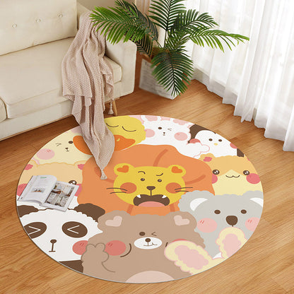 Skorter | Beautiful children's room carpet Multicolored cartoon pattern Indoor carpet PVC stain-resistant machine washable carpet