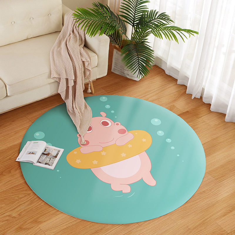 Skorter | Beautiful children's room carpet Multicolored cartoon pattern Indoor carpet PVC stain-resistant machine washable carpet