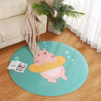 Skorter | Beautiful children's room carpet Multicolored cartoon pattern Indoor carpet PVC stain-resistant machine washable carpet
