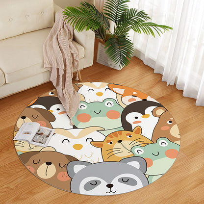 Skorter | Beautiful children's room carpet Multicolored cartoon pattern Indoor carpet PVC stain-resistant machine washable carpet