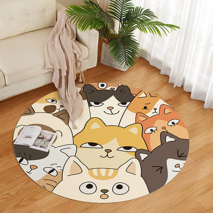 Skorter | Beautiful children's room carpet Multicolored cartoon pattern Indoor carpet PVC stain-resistant machine washable carpet