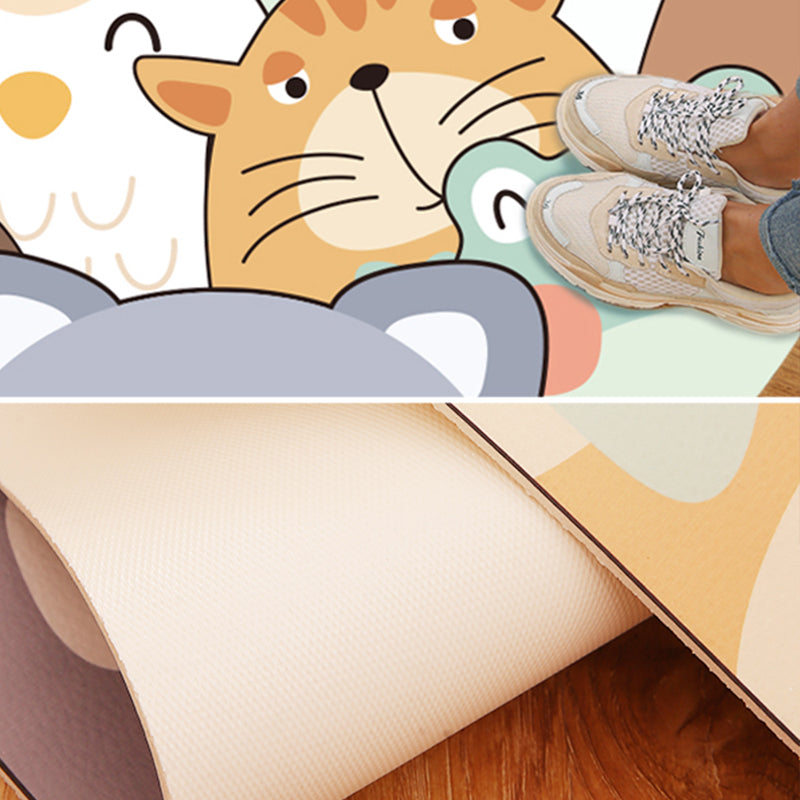Skorter | Beautiful children's room carpet Multicolored cartoon pattern Indoor carpet PVC stain-resistant machine washable carpet
