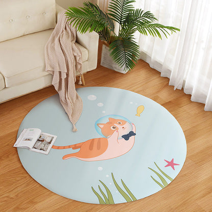 Skorter | Beautiful children's room carpet Multicolored cartoon pattern Indoor carpet PVC stain-resistant machine washable carpet