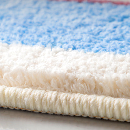 Skorter | Beautiful Children's Room Rug Multi-colored Cartoon Printed Area Rug Lambswool Non-slip Machine Washable Rug