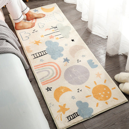 Skorter | Beautiful Children's Room Rug Multi-colored Cartoon Printed Area Rug Lambswool Non-slip Machine Washable Rug