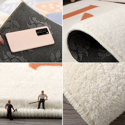 Skorter | Beautiful Children's Room Rug Multi-colored Cartoon Printed Area Rug Lambswool Non-slip Machine Washable Rug