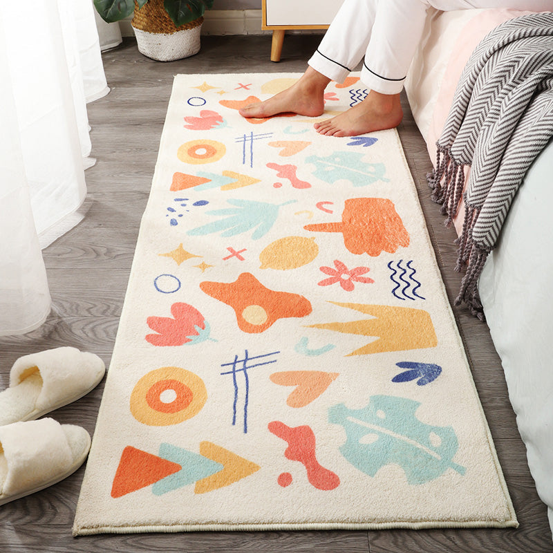Skorter | Beautiful Children's Room Rug Multi-colored Cartoon Printed Area Rug Lambswool Non-slip Machine Washable Rug