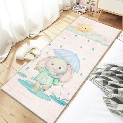 Skorter | Beautiful Bedroom Rug Multicolor Cartoon Printed Indoor Carpet PVC Non-Slip Back Machine Washable Rug