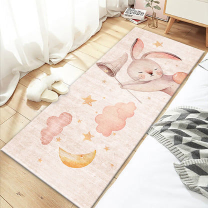 Skorter | Beautiful Bedroom Rug Multicolor Cartoon Printed Indoor Carpet PVC Non-Slip Back Machine Washable Rug