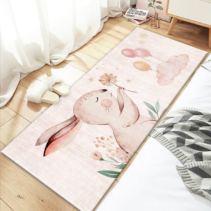 Skorter | Beautiful Bedroom Rug Multicolor Cartoon Printed Indoor Carpet PVC Non-Slip Back Machine Washable Rug