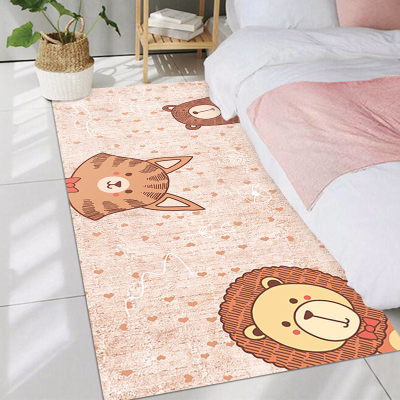 Skorter | Beautiful Bedroom Rug Multicolor Cartoon Printed Indoor Carpet PVC Non-Slip Back Machine Washable Rug