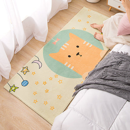 Skorter | Colorful sweet carpet Polyester cartoon print carpet with non-slip backing pet-friendly carpet for the living room