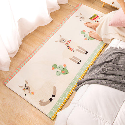 Skorter | Colorful sweet carpet Polyester cartoon print carpet with non-slip backing pet-friendly carpet for the living room