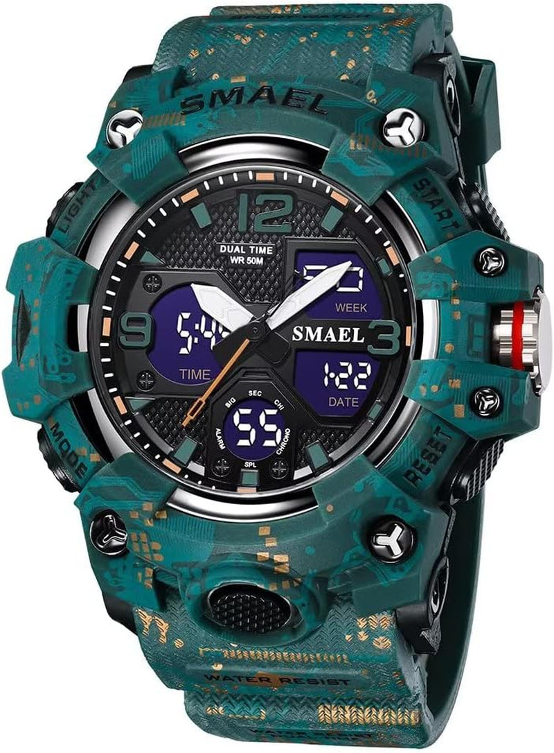 Skorter | Men's waterproof sports wristwatch with date and multifunction LED alarm stopwatch