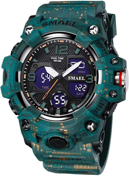 Skorter | Men's waterproof sports wristwatch with date and multifunction LED alarm stopwatch