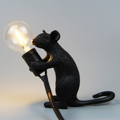 Skorter | Mini Mouse Shaped Table Lamp - Resin 1-Light Bedroom Night Light for Kids
