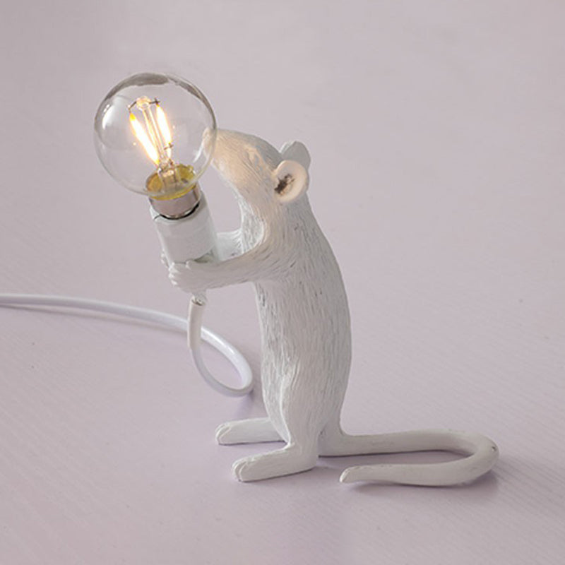 Skorter | Children's Style Mouse Shaped Table Lamp - Resin 1-Light Night Light for Bedroom