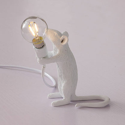 Skorter | Children's Style Mouse Shaped Table Lamp - Resin 1-Light Night Light for Bedroom
