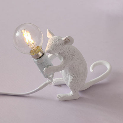 Skorter | Children's Style Mouse Shaped Table Lamp - Resin 1-Light Night Light for Bedroom