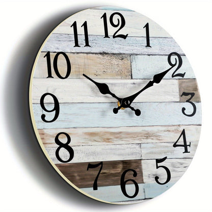 Skorter | Nautical Wall Clock - Silent Round Clock, Blue Theme for Outdoor and Indoor