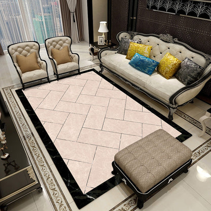 Skorter | Colorful geometric printed carpet made of polyester Retro indoor rug with non-slip backing, stain-resistant carpet for the living room