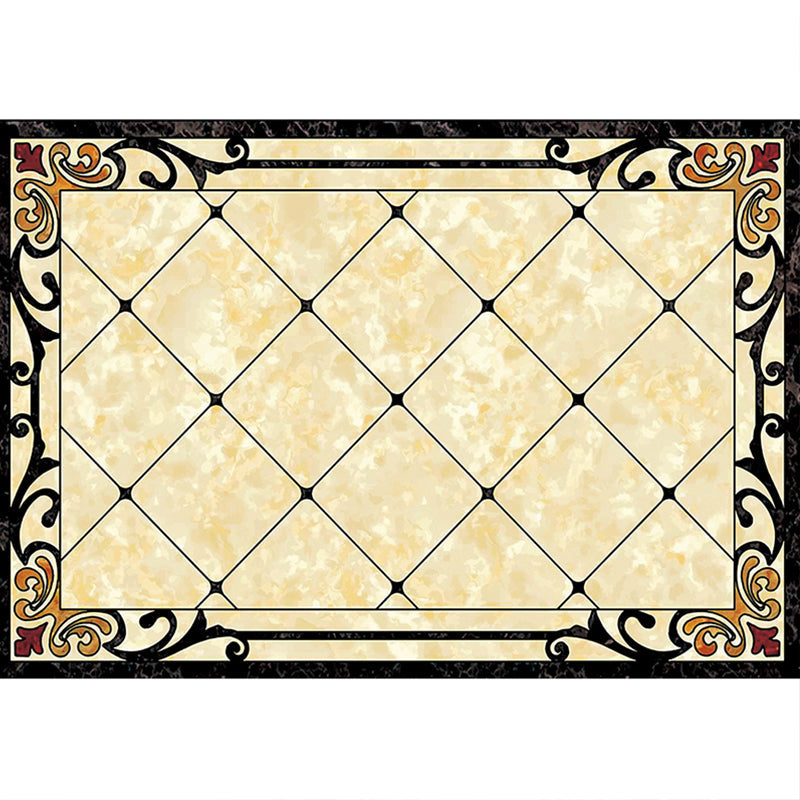 Skorter | Colorful geometric printed carpet made of polyester Retro indoor rug with non-slip backing, stain-resistant carpet for the living room