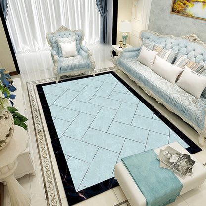 Skorter | Colorful geometric printed carpet made of polyester Retro indoor rug with non-slip backing, stain-resistant carpet for the living room