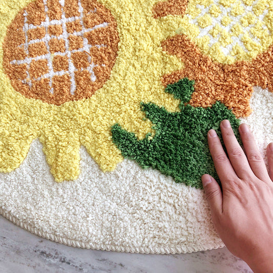 Skorter | Calming Bedroom Rug Multicolored Floral Pattern Indoor Rug Non-Slip Back Stain-Resistant Area Rug