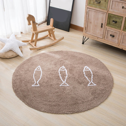 Skorter | Casual Living Room Rug Multicolor Cartoon Print Indoor Rug Non-Slip Backing Pet-Friendly Area Rug