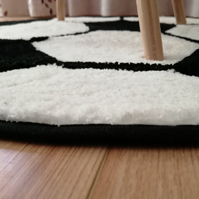 Skorter | Casual Kids Bedroom Rug Multicolored 3D Print Indoor Rug Polyester Non-Slip Back Pet-Friendly Area Rug