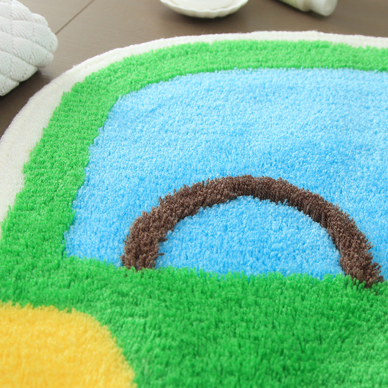 Skorter | Creative Children’s Room Rug Multicolored 3D Pressed Indoor Rug Cotton Blend Non-Slip Pet Friendly Area Rug