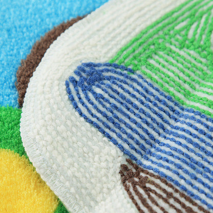 Skorter | Creative Children’s Room Rug Multicolored 3D Pressed Indoor Rug Cotton Blend Non-Slip Pet Friendly Area Rug