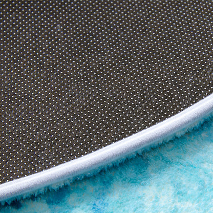 Skorter | Beautiful Children's Room Rug Blue Cartoon Printed Indoor Rug Lambswool Non-Slip Backing Stain Resistant Area Rug