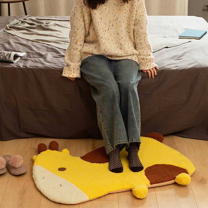 Skorter | Cozy Bedroom Rug Multi-Colored Cartoon Printed Rug Made of Lambswool With Non-Slip Backing Pet-Friendly Indoor Rug