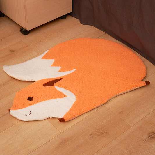 Skorter | Cozy Bedroom Rug Multi-Colored Cartoon Printed Rug Made of Lambswool With Non-Slip Backing Pet-Friendly Indoor Rug