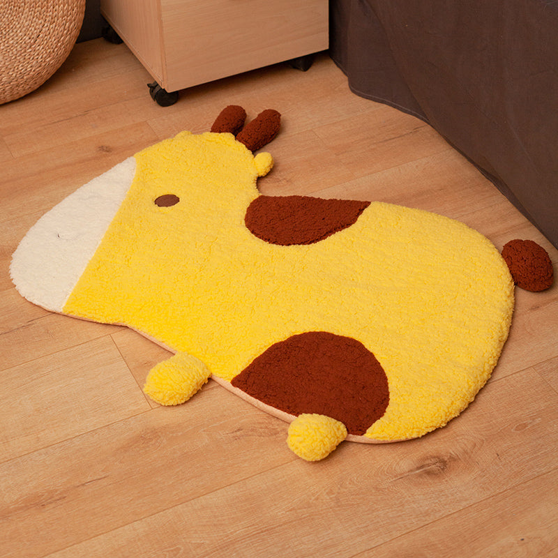 Skorter | Cozy Bedroom Rug Multi-Colored Cartoon Printed Rug Made of Lambswool With Non-Slip Backing Pet-Friendly Indoor Rug