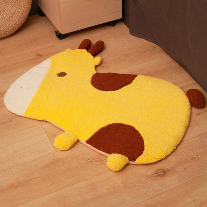 Skorter | Cozy Bedroom Rug Multi-Colored Cartoon Printed Rug Made of Lambswool With Non-Slip Backing Pet-Friendly Indoor Rug