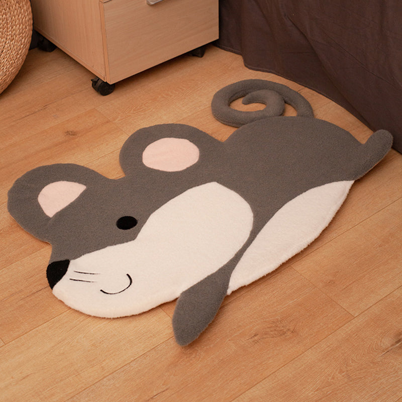 Skorter | Cozy Bedroom Rug Multi-Colored Cartoon Printed Rug Made of Lambswool With Non-Slip Backing Pet-Friendly Indoor Rug