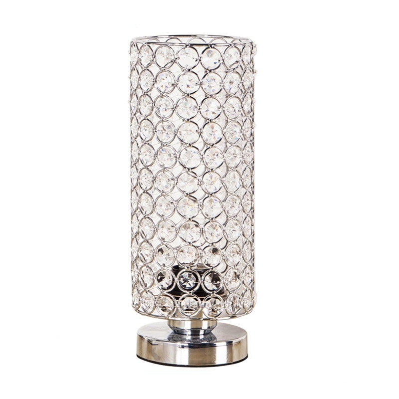 Skorter | Crystal Table Lamp - Modern Night Light with Chrome Finish