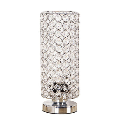 Skorter | Crystal Table Lamp - Modern Night Light with Chrome Finish